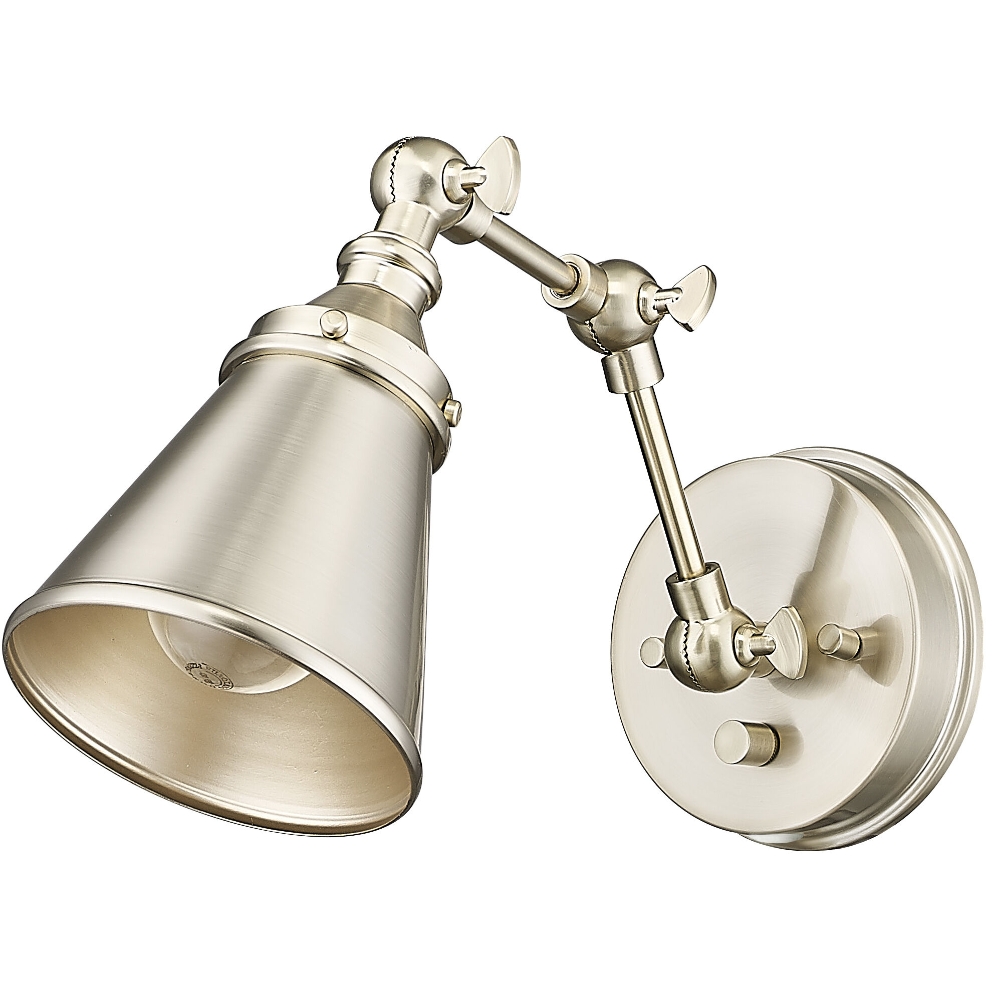 Edith 9 inch 60 watt Modern Gold Swing Arm Sconce Wall Light